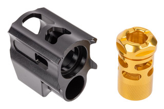 Tyrant Designs Glock T-Comp Gen 5 Compensator features a gold finish